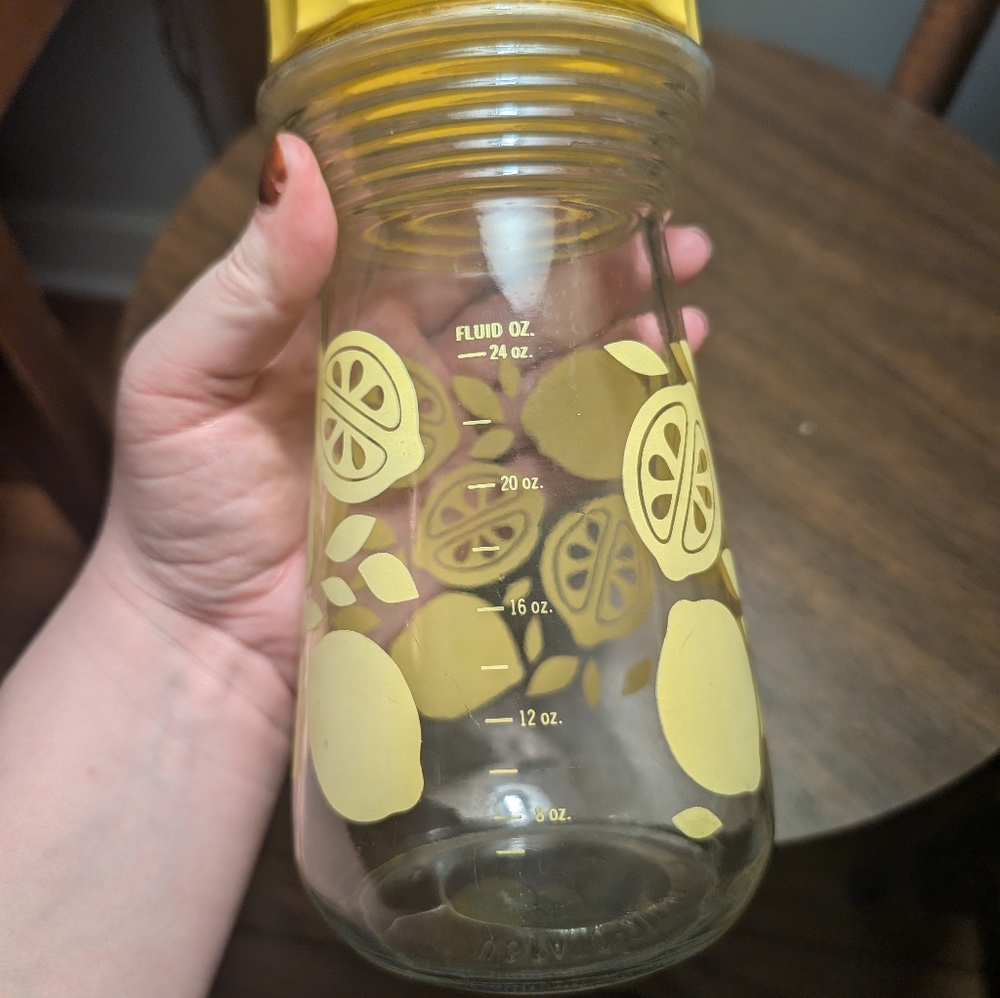 Vintage Glass Lemonade Pitcher - Picture 3 of 8
